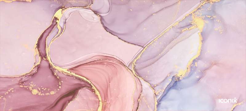 Pink and Gold Marble Full Desk XL Coverage Gaming and Office Mouse Pad