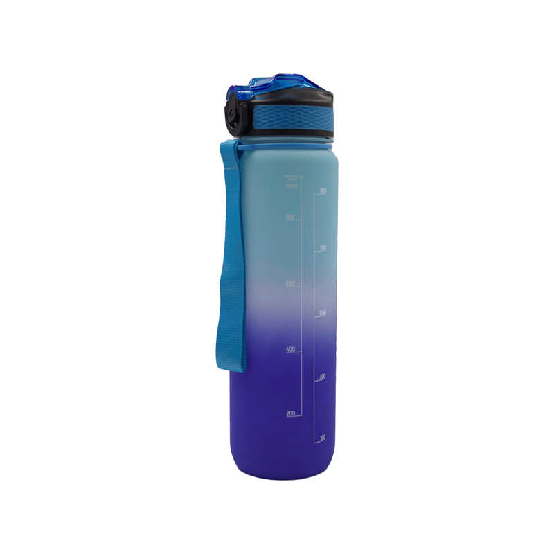 Iconix South African Motivational Time Marker Water Bottle  Blue Ombre
