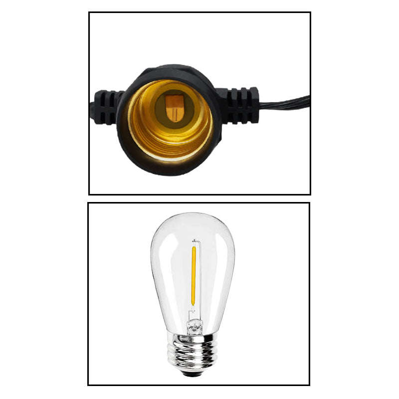 10 LED Vintage Solar String Lights - 10M (11 Bulbs)