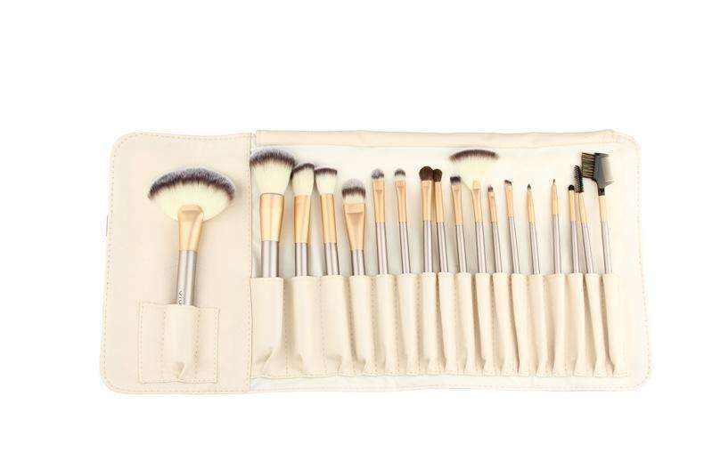 12 Piece Champagne Gold Makeup Brushes Set