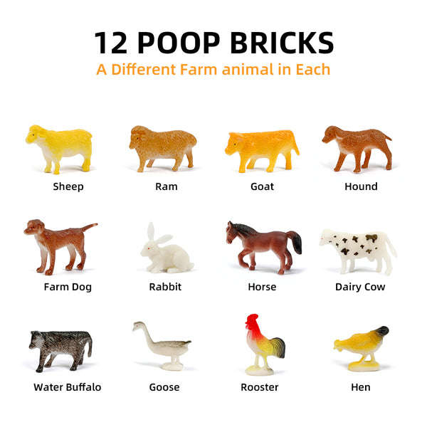 12Pc Junior Dig Kit - Farm Animals