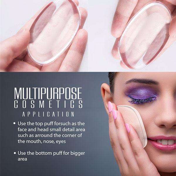 2 Piece Clear Silicone Makeup Sponge