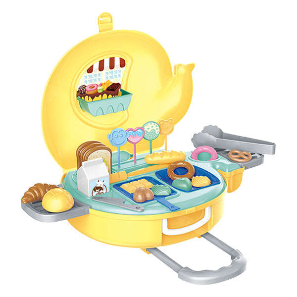 32pc Kids Pretend Bakery Playset in Elephant Case Trolley