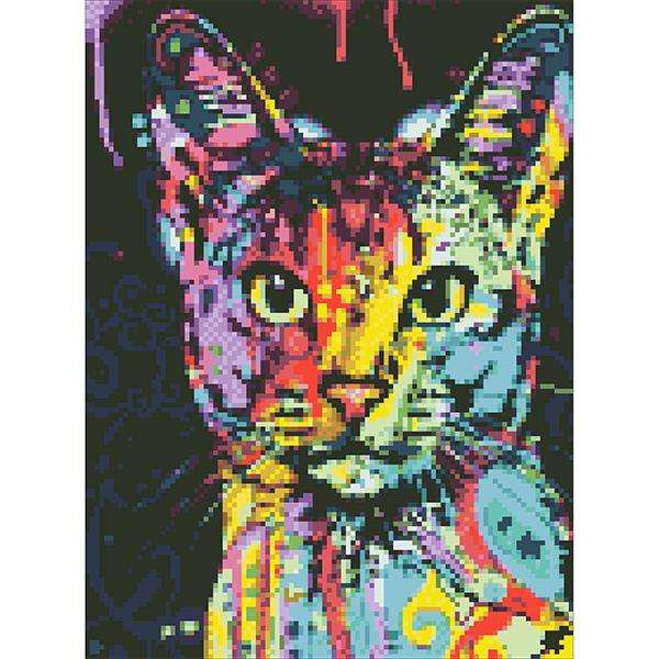 5D DIY Diamond Painting by Numbers - Spotty Cat
