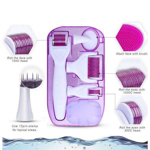 6-in-1 Derma Roller Set - Black