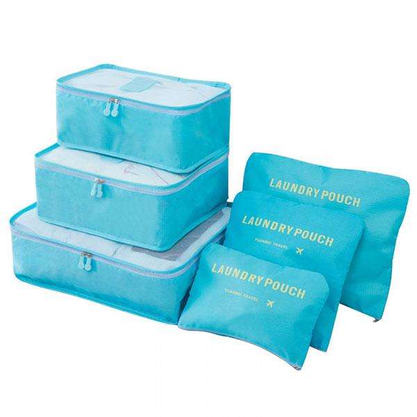 6-Piece Luggage Organiser Set - Blue