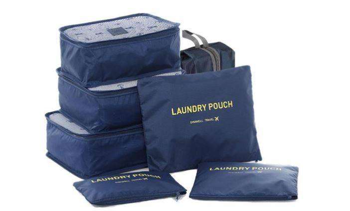 6-Piece Luggage Organiser Set - Navy Blue