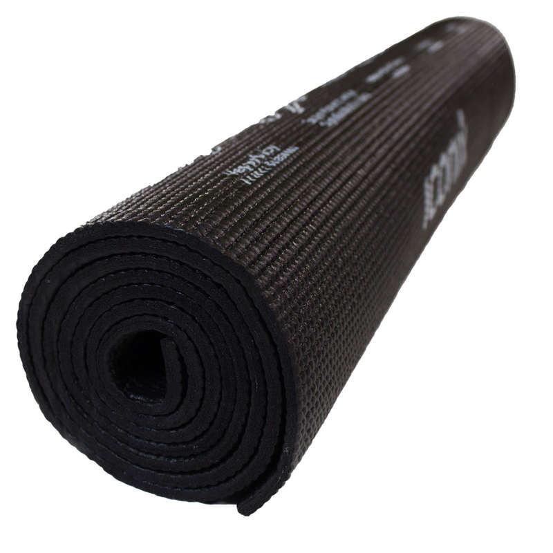 70-Position Instruction PVC Yoga Mat - Black