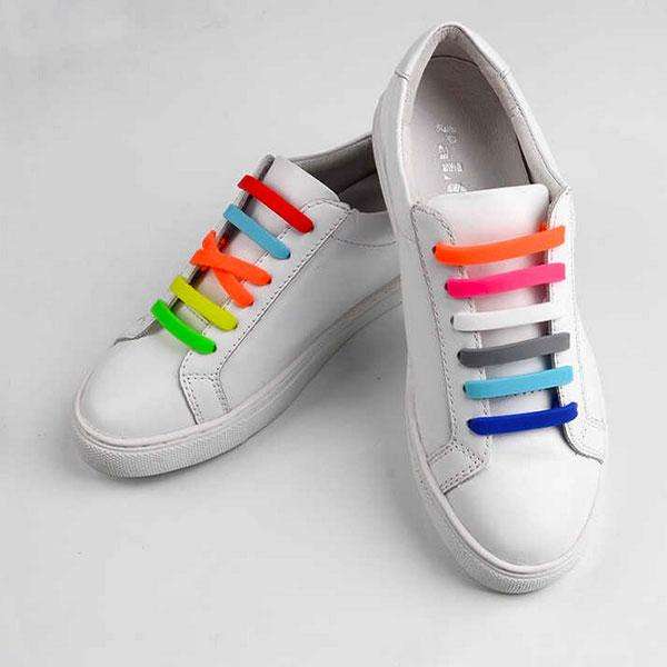 Pair of Silicone Travel Shoeslaces - Blue