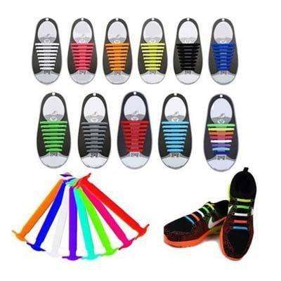 Pair of Silicone Travel Shoeslaces - Blue