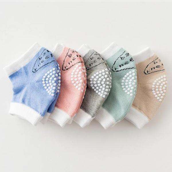 A Pair of Latest Non-Slip Baby Knee Pads - Grey