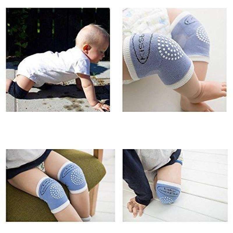 A Pair of Latest Non-Slip Baby Knee Pads - Grey