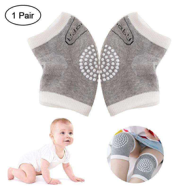 A Pair of Latest Non-Slip Baby Knee Pads - Grey