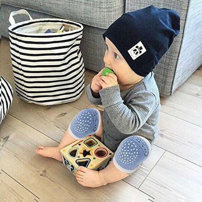 A Pair of Latest Non-Slip Baby Knee Pads - Grey