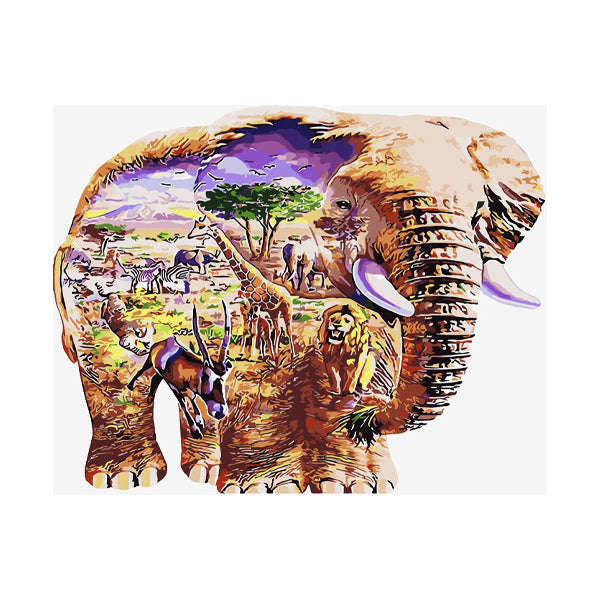 Adult Paint by Numbers with Frame - African Giant