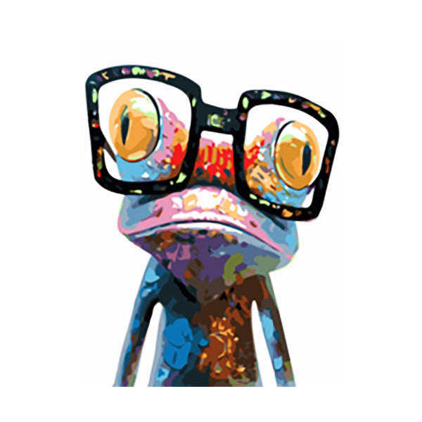 Adult Paint by Numbers with Frame - Funky Frog