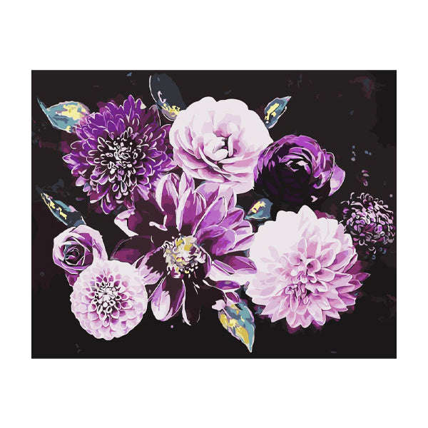 Adult Paint by Numbers with Frame - Lilac Blooms