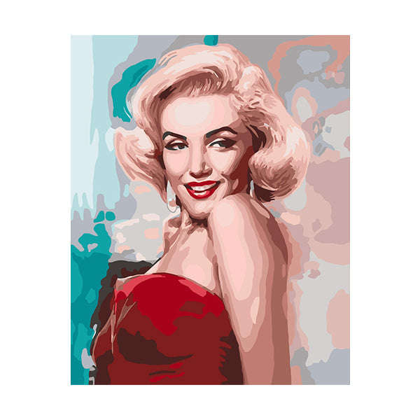 Adult Paint by Numbers with Frame - Magnificent Monroe