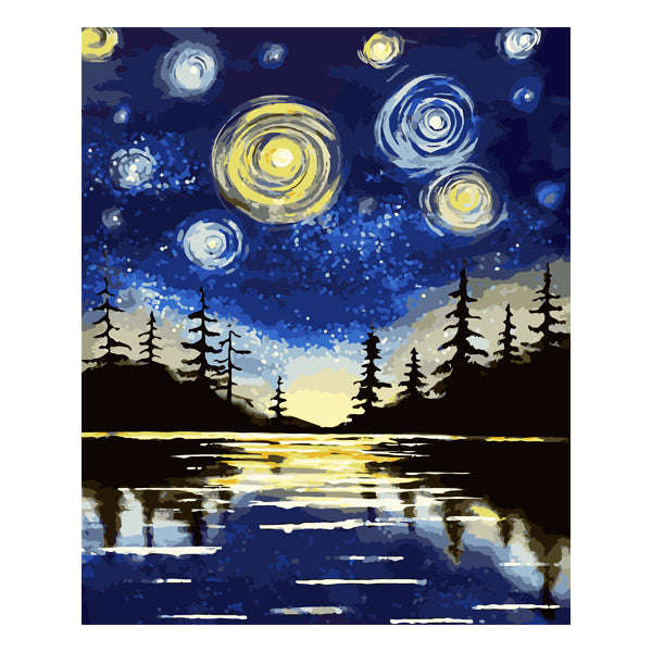 Adult Paint by Numbers with Frame - Starry Sights