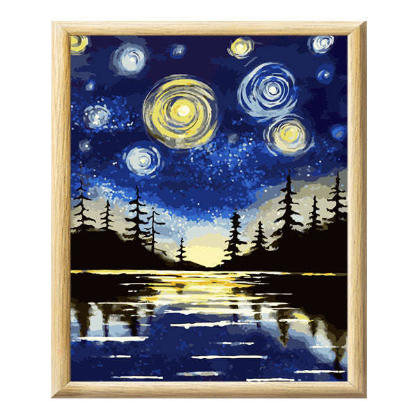 Adult Paint by Numbers with Frame - Starry Sights