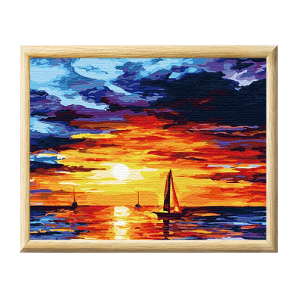 Adult Paint by Numbers with Frame - Supreme Sunsets