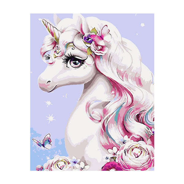 Adult Paint by Numbers with Frame - Unique Unicorn