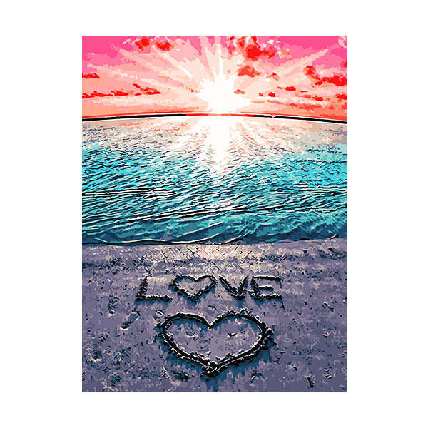 Adult Painting by Numbers - Love on the Ocean