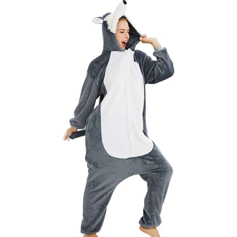 Adults Grey Wolf Onesie