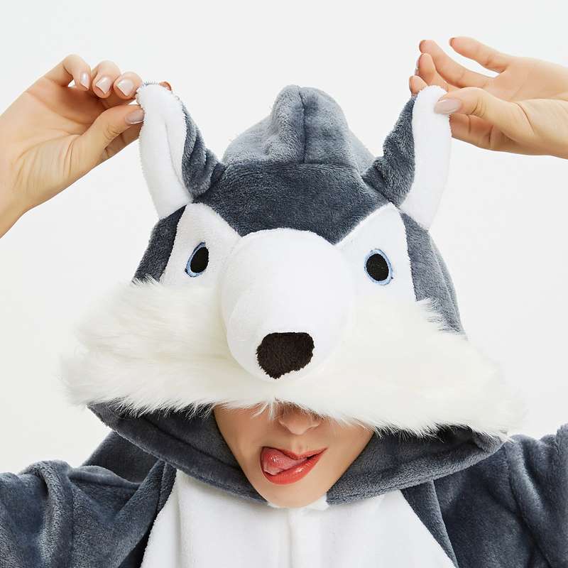 Adults Grey Wolf Onesie