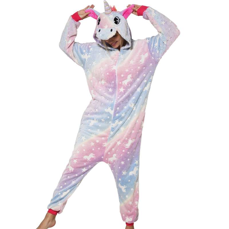 Adults Pastels Glow In The Dark Unicorn Onesie