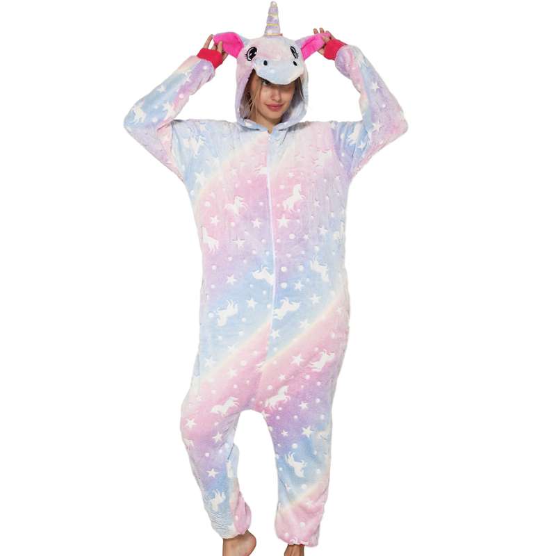 Adults Pastels Glow In The Dark Unicorn Onesie