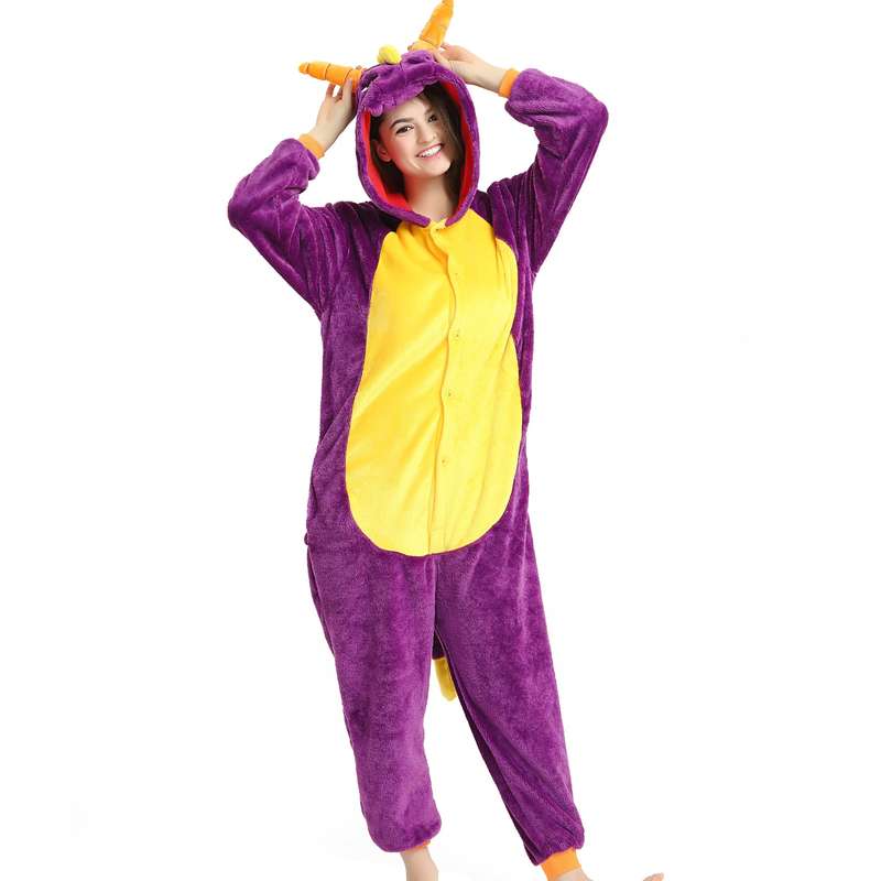 Adults Purple Dragon Onesie