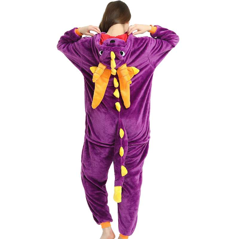 Adults Purple Dragon Onesie