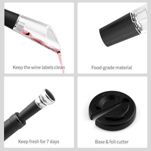 All In One Rechargeable Wine Set  Stainless Steel