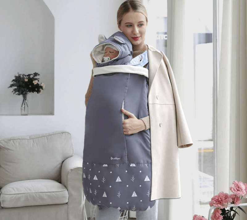 Baby Carrier Cover Blanket - Style 1 - Grey