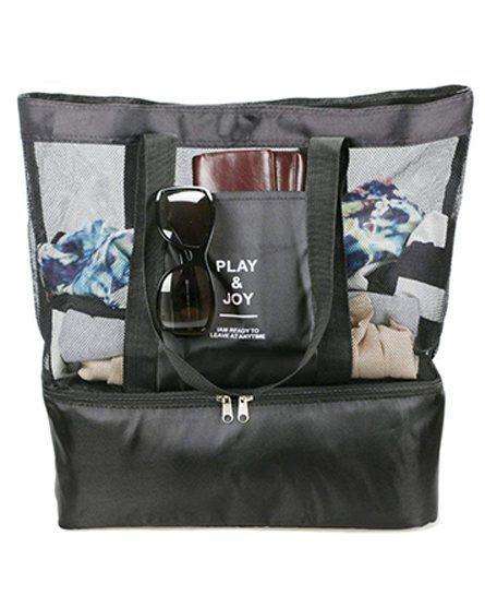 Beach and Picnic Tote Bag with Cooler - Blue or Green