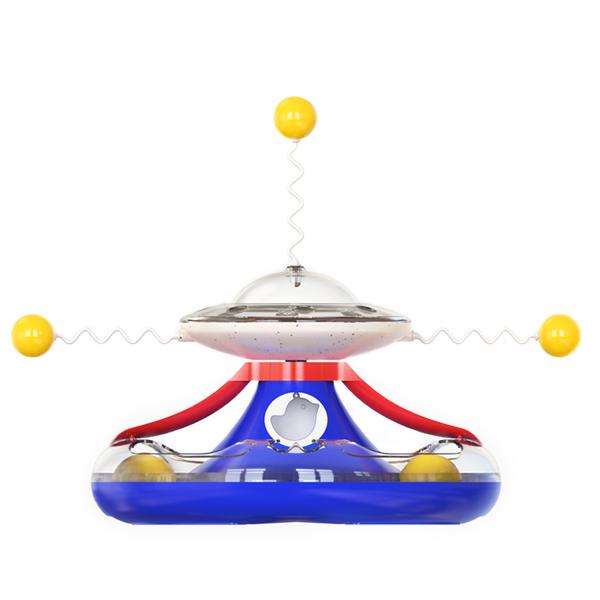 Blue Interactive Cat Carousel Toy