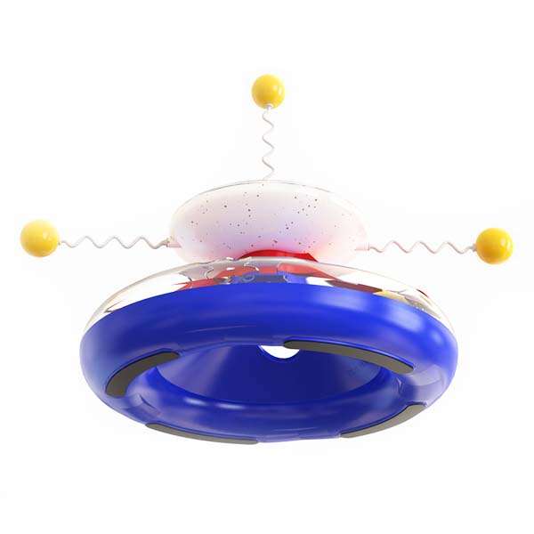 Blue Interactive Cat Carousel Toy
