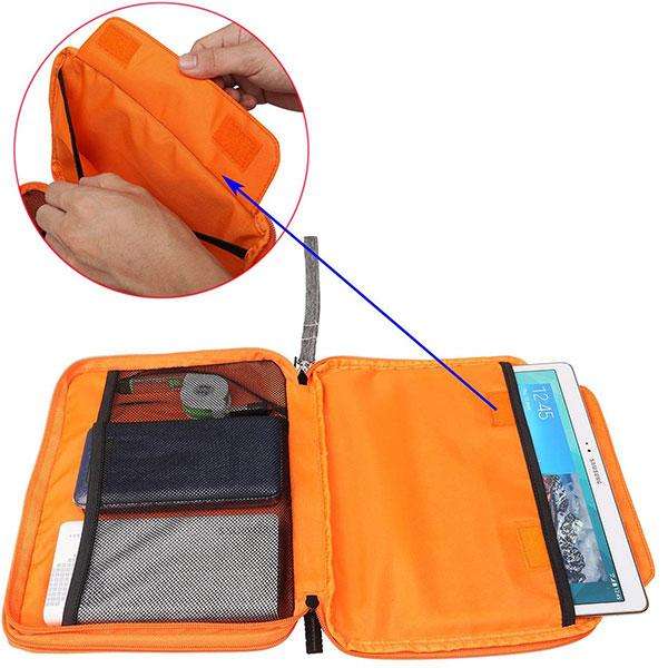 BUBM Double-Layered  Travel Gadget Organiser Bag-PSD-XL - Grey