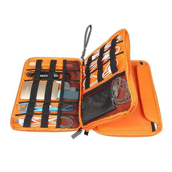 BUBM Double-Layered  Travel Gadget Organiser Bag-PSD-XL - Grey