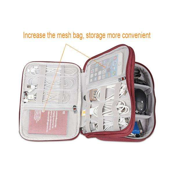 BUBM Medium Cable and Gadget Organiser Carry Case - Black