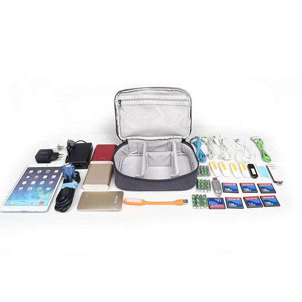 BUBM Medium Cable and Gadget Organiser Carry Case - Black