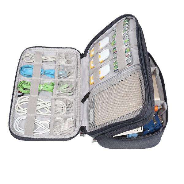 BUBM Small Cable and Gadget Organiser Carry Case - Red