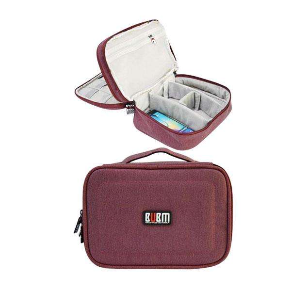 BUBM Small Cable and Gadget Organiser Carry Case - Red