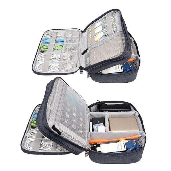 BUBM Small Cable and Gadget Organiser Carry Case - Red