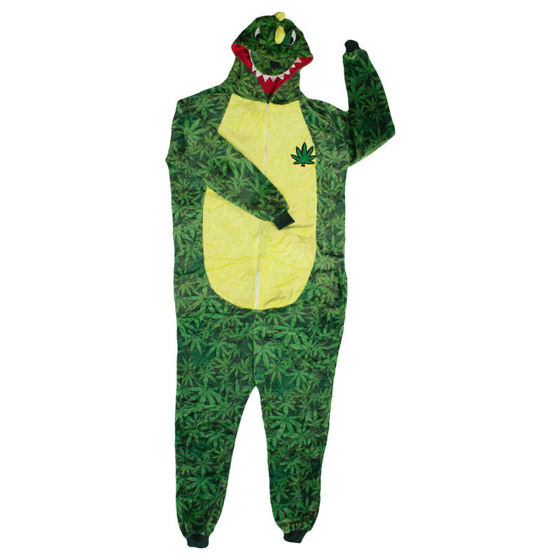 Adult Cannabis Dino Onesie