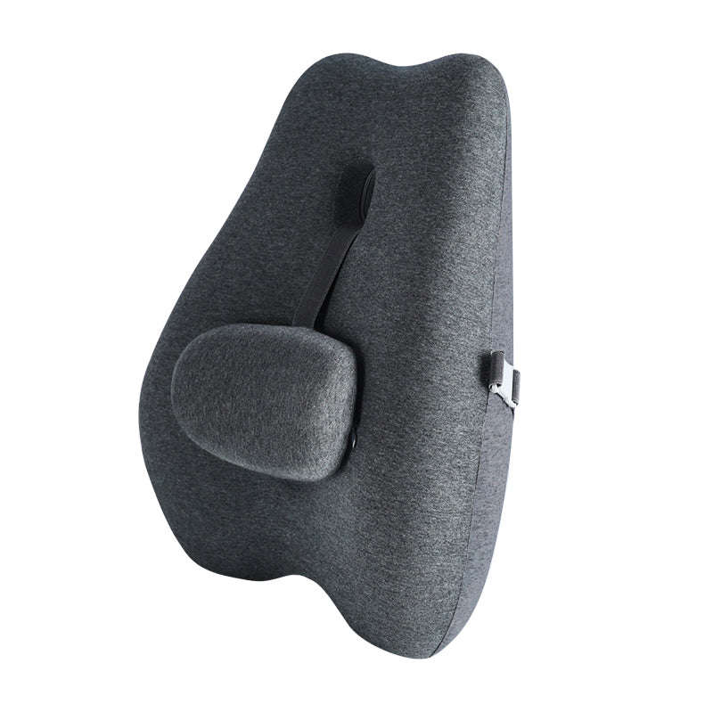 Contoured Memory Foam Lumbar and Waist Support Chair Cushion