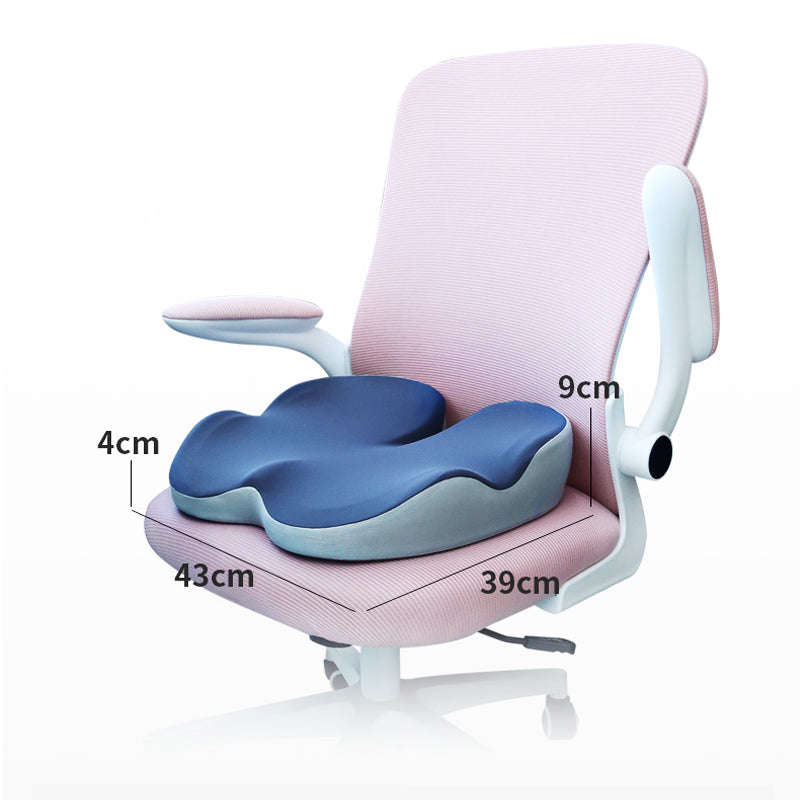 Contoured Memory Foam Office Chair Sitting Cushion - Blue