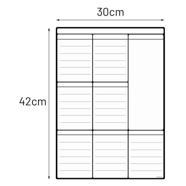 Empty Magnetic Plain Weekly Planner