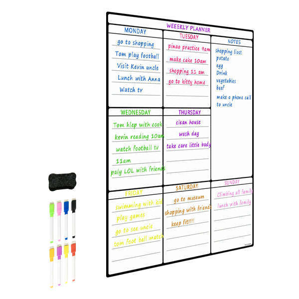 Empty Magnetic Plain Weekly Planner